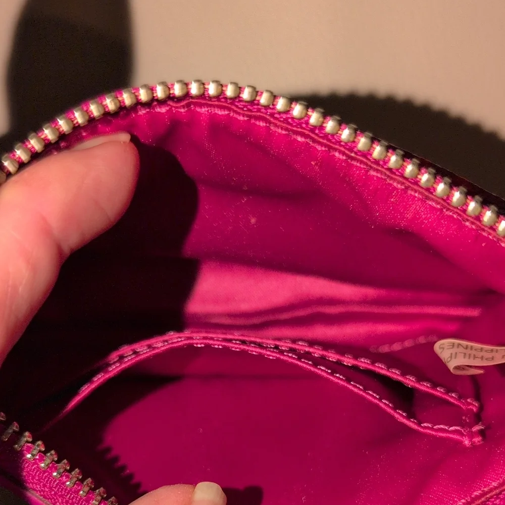 Coach Waverly Signature Coated Canvas Pink and Magenta Wristlet
